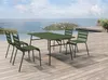 Vente-unique - MIRMANDE Garden dining set Metall Grün - B 80 cm x H 74,5 cm x L 160 cm Bild 2