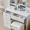 Schminktisch mit LED-Lichtern, Hocker, Spiegel, 6 Bild 4