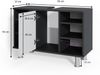Waschbeckenunterschrank Fynn Anthrazit/Weiß Hochglanz 80 x 54 cm mit 6 Ablage Vicco Bild 3
