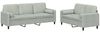 vidaXL 2-tlg. Sofagarnitur mit Kissen Hellgrau Samt 3202034 Bild 2