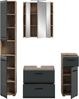 Badkombination (B/H/T: 150x185x46 cm) in schwarz matt und Nox Oak Nachbildung Bild 3