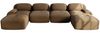 Modulares Ecksofa 75cm×388cm×178cm in Braun – rahmenlos, mit Cordstoff und ergonomischem Design Bild 5