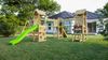 Fungoo Spielturm "Maxi Funny Optimizer", teak,mit Rutsche, Doppelschaukel, Verbindungselemente, Kletterwand Bild 2