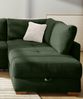 Ecksofa-Dauerschläfer Boxspring Federkern-Couch Topper Bettkasten in Cord Grün Bild 5