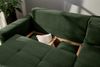 Ecksofa-Dauerschläfer Boxspring Federkern-Couch Topper Bettkasten in Cord Grün Bild 4
