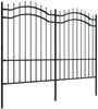 vidaXL Gartenzaun Woerden mit Speerspitze Schwarz 240 x 150 cm Stahl 151082 Bild 3