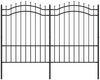 vidaXL Gartenzaun Woerden mit Speerspitze Schwarz 240 x 150 cm Stahl 151082 Bild 2