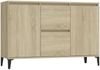 vidaXL Sideboard Sonoma-Eiche 102x35x70 cm Holzwerkstoff 806115 Bild 2