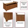 Aufbewahrungstruhe HWC-O13, Gartentruhe Auflagenbox Truhe, Tanne Holz FSC® 53x108x60cm ~ natur Bild 2