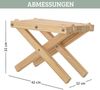 Skandinavischer Balkontisch Holz ENNO - Beistelltisch aus Kiefernholz | Kleiner Gartentisch Wetterfest Tisch für Terrasse Bild 2