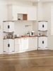 FiveWillowise Eckschrank Küchenschrank Aufbewahrungsschrank Hochschrank, 56x41,5x165cm (1-St) Badezimmerschrank Schmal mit 4 Türen und 5 Ablageflächen Bild 3