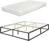 en.casa 'Kreta' Metallbett, Doppelbett 160x200 cm, schwarz, mit Matratze und Lattenrost Bild 2