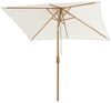 Sekey Sonnenschirm 300x200 cm Sonnenschirm Rechteckig Holzoptik Gartenschirm Knickbar, LxB: 300x200 cm, Marktschirm Holzoptik-Schirmstiel, für Garten Bild 4