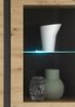 Vitrine Louna in Eiche Artisan und Graphit grau 60 x 194 cm Bild 3