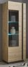 Vitrine Louna in Eiche Artisan und Graphit grau 60 x 194 cm Bild 2