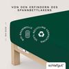 Schlafgut 'Casual' Spannbettlaken, für Matratzen bis 25 cm Höhe, 100% Bio-Baumwolle, Green Deep, S 90x190 cm - 100x200 cm Bild 4