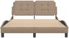 Einzelbettgestell Design für Erwachsene ohne Matratze Cappuccino-Braun 120x200 cm Kunstleder d4231e Bild 4