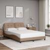 Einzelbettgestell Design für Erwachsene ohne Matratze Cappuccino-Braun 120x200 cm Kunstleder d4231e Bild 2