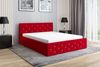 Polsterbett VALI 160x200 mit Matratze, Bettkasten und Lattenrost. Farbe: Rot 64 Bild 2