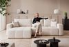 Ecksofa Schlafsofa Sofa LEROS XL in Stoff Manila Creme Ottomane Links Bild 3