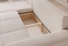 Ecksofa Schlafsofa Sofa LEROS XL in Stoff Manila Creme Ottomane Links Bild 5