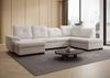 Ecksofa Mondo, Sofa mit Schlaffunktion und Bettkasten, Couch U-Form, Sofa Rechts, Chenille-Stoff WIND, 329 x 103 x 215 cm, Beige Bild 3