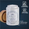 KHG Vorratsdose für Salz aus Steinzeug mit Akazienholz‑Deckel – im Landhausstil, Steingut, Aufbewahrungsdose für Salz – schützt Aroma da luftdicht verschließbar Bild 4
