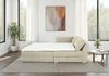 Ecksofa-Dauerschläfer Federkern Topper Bettkasten Schlafcouch in Cord Beige Grau Bild 4