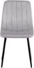 Stuhl LENZ Samt - 88x45x53cm, grau, Metall Gestell Stühle Esszimmerstühle Stuhl Esszimmer Esstisch Stühle Küchenstuhl Bild 3