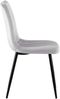 Stuhl LENZ Samt - 88x45x53cm, grau, Metall Gestell Stühle Esszimmerstühle Stuhl Esszimmer Esstisch Stühle Küchenstuhl Bild 4