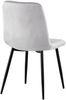 Stuhl LENZ Samt - 88x45x53cm, grau, Metall Gestell Stühle Esszimmerstühle Stuhl Esszimmer Esstisch Stühle Küchenstuhl Bild 5