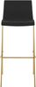 Barhocker TENAR - Kunststoff Schwarz 43x48x100 cm Gold | Barstuhl Mit Lehne Tresenhocker Tresenstuhl Kneipenhocker Kneipenstuhl Bild 4