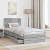 vidaXL Bettrahmen Graues Sonoma 100 x 200 cm Holzwerkstoff 3412218 Bild 3