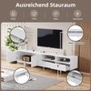 TV-Schrank mit Stauraum & Kabelmanagement, 200x40x51 cm, weiß Bild 4