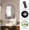 Hopibath Spiegel Rundboegn für Garderobe Flur Schlafzimmer Wohnzimmer Hotel (Wandspiegel Schwarz, 5mm Glas, mit Alurahmen), 60x80,50x70cm Bild 2