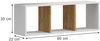 Wandregal Tomy Weiß/Goldkraft Eiche 90 x 30 cm 2er Set Vicco Bild 2