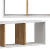 Wandregal Tomy Weiß/Goldkraft Eiche 90 x 30 cm 2er Set Vicco Bild 5
