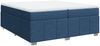 vidaXL Boxspringbett mit Matratze Blau 200x200 cm Stoff 3285504 Bild 2