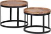 Wohnling 2er Set Beistelltische Massivholz Akazie Bild 2