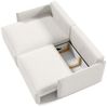 Ecksofa Schlafsofa Sofa MINEA in Stoff Abriamo Grau Ottomane Links Bild 3
