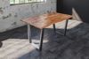 Esstisch Baumkante Massiv Mango naturfarben 160 x 85 silber V-Gestell DORA 70623645 Bild 2