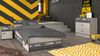 Fabric 14 Parisot 4-tlg grau mit Bett + Bettschubkasten + Nachttisch + Kommode Bild 4