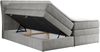 Boxspringbett, Stauraumbett, Bett mit Multipocket-Matratze und Topper - GOLD-10-KING - 160x200cm - Hellgrau Stoff - H3 Bild 4