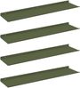 vidaXL Schwebendes Regal 4 pcs Olive Grün 80 x 18 x 2,5 cm Stahl 8004041 Bild 2