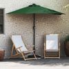Garten-Sonnenschirm, Terrassenschirm Grün 294 x 150 x 223 cm Polyester und Stahl Bild 2