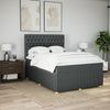 vidaXL Boxspringbett mit Matratze Dunkelgrau 140x200 cm Stoff 3294387 Bild 5
