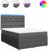 vidaXL Boxspringbett mit Matratze Dunkelgrau 140x200 cm Stoff 3294387 Bild 2