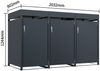 GARLIVO Mülltonnenbox Blaustern Mülltonnenbox mit Pflanzdach 3er 240L, Verschließbare Mülltonnenverkleidung -modernes Design als Sichtschutz Bild 3