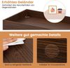 3 Ebenen Beistelltisch mit Rollen Nachttisch Nachtschrank Rollender Sofatisch Walnuss Bild 4