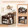 3 Ebenen Beistelltisch mit Rollen Nachttisch Nachtschrank Rollender Sofatisch Walnuss Bild 3